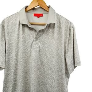 Redvanly‎ gray printed polo golf shirt